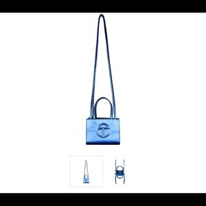 TELFAR SMALL COBALT BLUE SHOPPER TOTE